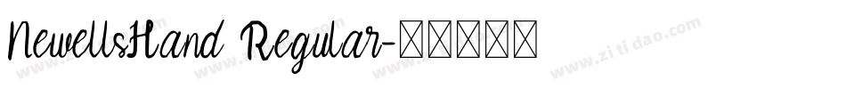 NewellsHand Regular字体转换